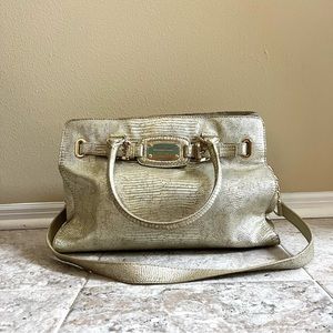 Michael Kors Gold Shoulder Tote Handbag